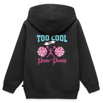 Cheerleadermädchen Cheerleading Jubel Jugend - Kinder Premium Organic Zip Hoodie - Schwarz - Hinten - AI Model Kid Male (0cm)