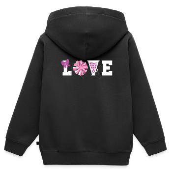 Cheerleadermädchen Cheerleading Jubel Jugend - Kinder Premium Organic Zip Hoodie - Schwarz - Hinten - AI Model Kid Male (0cm)