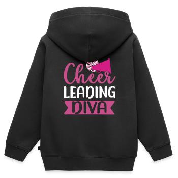 Cheerleadermädchen Cheerleading Jubel Jugend - Kinder Premium Organic Zip Hoodie - Schwarz - Hinten - AI Model Kid Male (0cm)