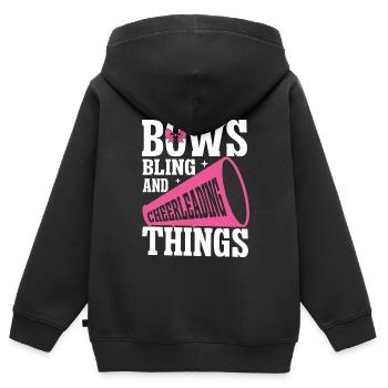 Cheerleadermädchen Cheerleading Jubel Jugend - Kinder Premium Organic Zip Hoodie - Schwarz - Hinten - AI Model Kid Male (0cm)