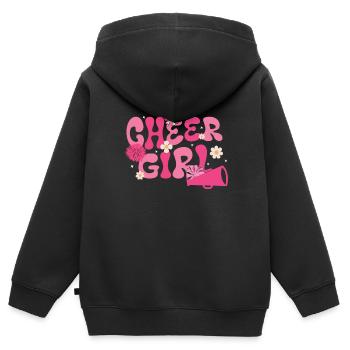 Cheerleadermädchen Cheerleading Jubel Jugend - Kinder Premium Organic Zip Hoodie - Schwarz - Hinten - AI Model Kid Male (0cm)