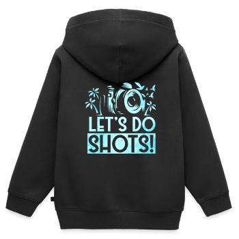 Fotografie -Fotoshooting Für Fotokamera. - Kinder Premium Organic Zip Hoodie - Schwarz - Hinten - AI Model Kid Male (0cm)