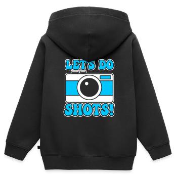 Fotografie -Fotoshooting Für Fotokamera. - Kinder Premium Organic Zip Hoodie - Schwarz - Hinten - AI Model Kid Male (0cm)