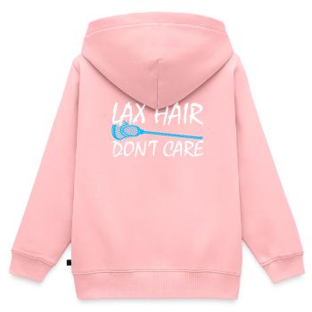 Lacrosse Girl Lax Girl Spieler Frauen - Kinder Premium Organic Zip Hoodie - Rosa - Hinten - AI Model Kid Female (0cm)