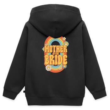 Groovy Braut Bachelorette Brautparty - Kinder Premium Organic Zip Hoodie - Schwarz - Hinten - AI Model Kid Male (0cm)
