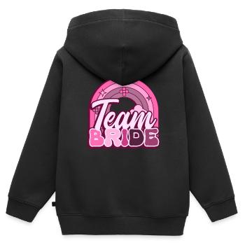Groovy Braut Bachelorette Brautparty - Kinder Premium Organic Zip Hoodie - Schwarz - Hinten - AI Model Kid Male (0cm)