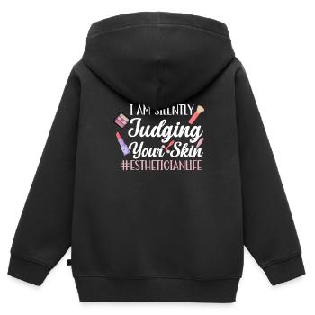 Beautician, Skin Care, Skin Therapist - Kids Premium Organic Zip-up Hoodie - black - Back - AI Model Kid Male (0cm)