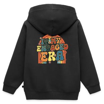 Dedicated friends engagement bride - Kids Premium Organic Zip-up Hoodie - black - Back - AI Model Kid Male (0cm)