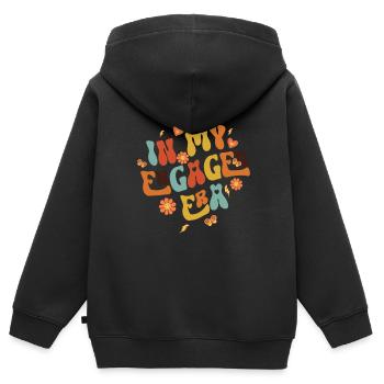 Dedicated friends engagement bride - Kids Premium Organic Zip-up Hoodie - black - Back - AI Model Kid Male (0cm)