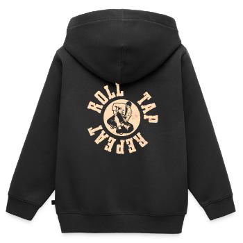 Jiu Jitsu Brésilien BJJ MMA Grappling - Sweat Premium à capuche zippé enfant bio - noir - Dos - AI Model Kid Male (0cm)