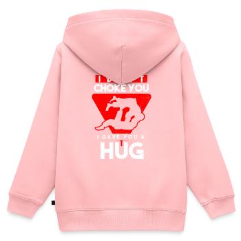 Jiu Jitsu Brésilien BJJ MMA Grappling - Sweat Premium à capuche zippé enfant bio - rose - Dos - AI Model Kid Female (0cm)