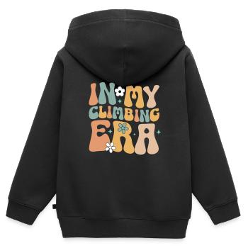 Grimpeur Escalade Montagne - Sweat Premium à capuche zippé enfant bio - noir - Dos - AI Model Kid Male (0cm)