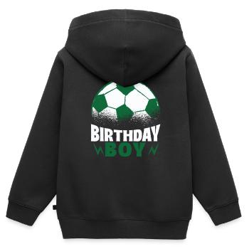 Geburtstagsbuldenfußballspieler Bday Team Party - Kinder Premium Organic Zip Hoodie - Schwarz - Hinten - AI Model Kid Male (0cm)