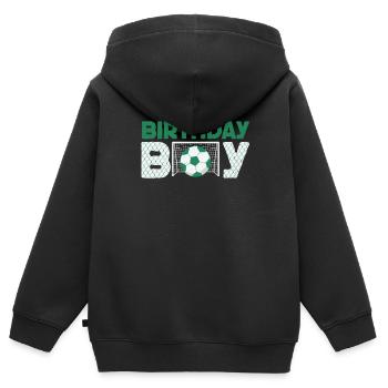 Geburtstagsbuldenfußballspieler Bday Team Party - Kinder Premium Organic Zip Hoodie - Schwarz - Hinten - AI Model Kid Male (0cm)