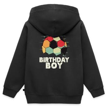 Geburtstagsbuldenfußballspieler Bday Team Party - Kinder Premium Organic Zip Hoodie - Schwarz - Hinten - AI Model Kid Male (0cm)