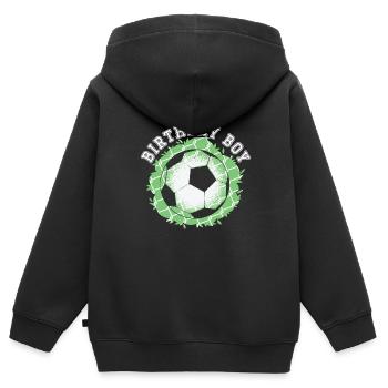 Geburtstagsbuldenfußballspieler Bday Team Party - Kinder Premium Organic Zip Hoodie - Schwarz - Hinten - AI Model Kid Male (0cm)