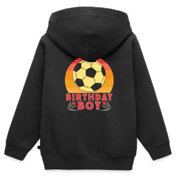 Geburtstagsbuldenfußballspieler Bday Team Party - Kinder Premium Organic Zip Hoodie - Schwarz - Hinten - AI Model Kid Male (0cm)