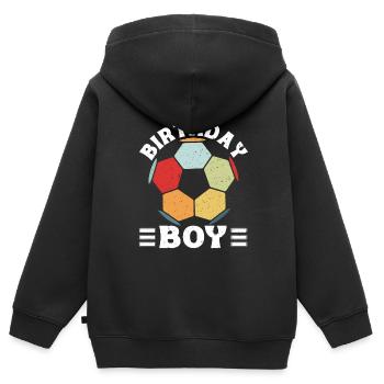 Geburtstagsbuldenfußballspieler Bday Team Party - Kinder Premium Organic Zip Hoodie - Schwarz - Hinten - AI Model Kid Male (0cm)