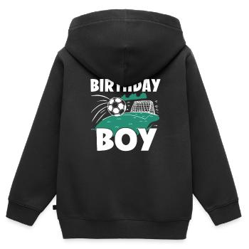 Geburtstagsbuldenfußballspieler Bday Team Party - Kinder Premium Organic Zip Hoodie - Schwarz - Hinten - AI Model Kid Male (0cm)