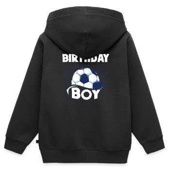 Geburtstagsbuldenfußballspieler Bday Team Party - Kinder Premium Organic Zip Hoodie - Schwarz - Hinten - AI Model Kid Male (0cm)