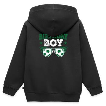Geburtstagsbuldenfußballspieler Bday Team Party - Kinder Premium Organic Zip Hoodie - Schwarz - Hinten - AI Model Kid Male (0cm)