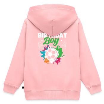 Geburtstagsbuldenfußballspieler Bday Team Party - Kinder Premium Organic Zip Hoodie - Rosa - Hinten - AI Model Kid Female (0cm)