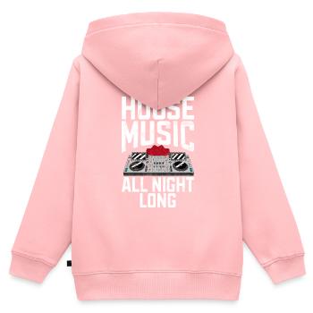 Hausmusik EDM Rave DJ Electro Deep House Lover - Kinder Premium Organic Zip Hoodie - Rosa - Hinten - AI Model Kid Female (0cm)