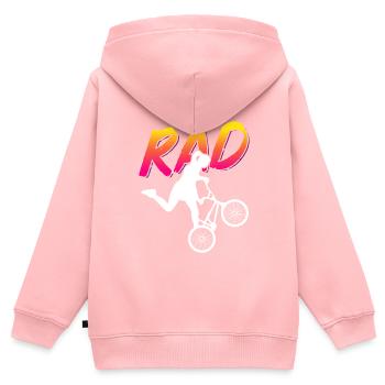 BMX Rider Fille Vélo Vélo Cascade Racing Enfants - Sweat Premium à capuche zippé enfant bio - rose - Dos - AI Model Kid Female (0cm)