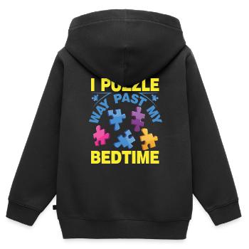 Jigsaw Puzzle Piece Puzzle Lover - Kinder Premium Organic Zip Hoodie - Schwarz - Hinten - AI Model Kid Male (0cm)