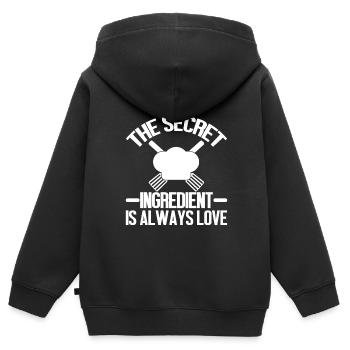 Küchenkochliebhaber Kulinarischer Koch - Kinder Premium Organic Zip Hoodie - Schwarz - Hinten - AI Model Kid Male (0cm)