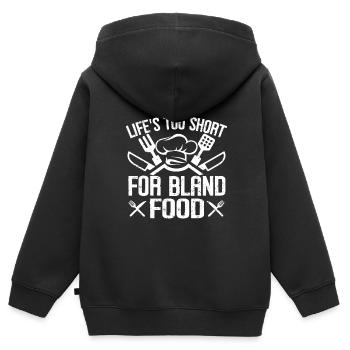 Küchenkochliebhaber Kulinarischer Koch - Kinder Premium Organic Zip Hoodie - Schwarz - Hinten - AI Model Kid Male (0cm)