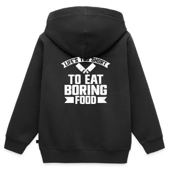 Küchenkochliebhaber Kulinarischer Koch - Kinder Premium Organic Zip Hoodie - Schwarz - Hinten - AI Model Kid Male (0cm)