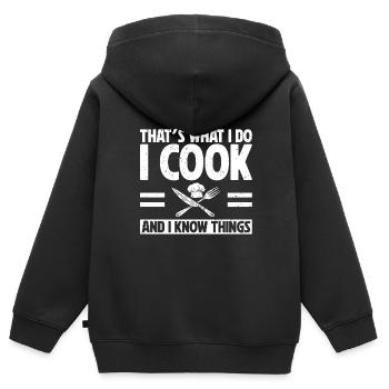 Küchenkochliebhaber Kulinarischer Koch - Kinder Premium Organic Zip Hoodie - Schwarz - Hinten - AI Model Kid Male (0cm)