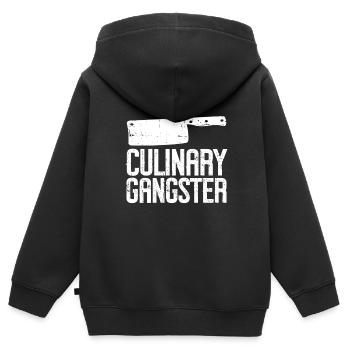 Küchenkochliebhaber Kulinarischer Koch - Kinder Premium Organic Zip Hoodie - Schwarz - Hinten - AI Model Kid Male (0cm)