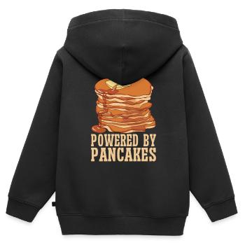 Pancake Breakfast Syrup Food Funny - Kids Premium Organic Zip-up Hoodie - black - Back - AI Model Kid Male (0cm)