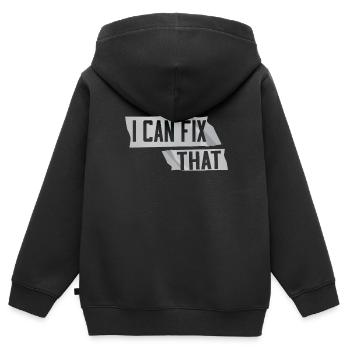 Ruban adhésif Engineer Humorous pour hommes - Sweat Premium à capuche zippé enfant bio - noir - Dos - AI Model Kid Male (0cm)