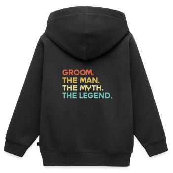 Bräutigam Bachelor Party Unkraut - Kinder Premium Organic Zip Hoodie - Schwarz - Hinten - AI Model Kid Male (0cm)