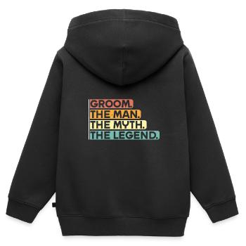 Bräutigam Bachelor Party Unkraut - Kinder Premium Organic Zip Hoodie - Schwarz - Hinten - AI Model Kid Male (0cm)