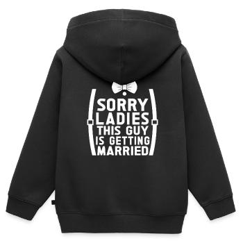 Bräutigam Bachelor Party Unkraut - Kinder Premium Organic Zip Hoodie - Schwarz - Hinten - AI Model Kid Male (0cm)