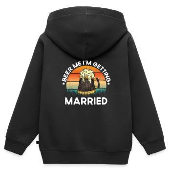 Bräutigam Bachelor Party Unkraut - Kinder Premium Organic Zip Hoodie - Schwarz - Hinten - AI Model Kid Male (0cm)