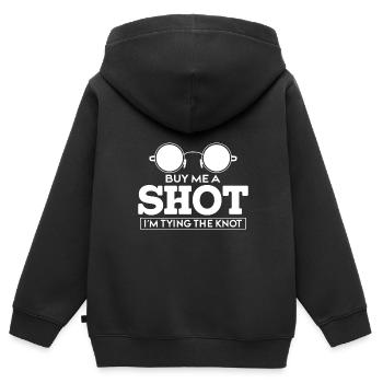 Bräutigam Bachelor Party Unkraut - Kinder Premium Organic Zip Hoodie - Schwarz - Hinten - AI Model Kid Male (0cm)