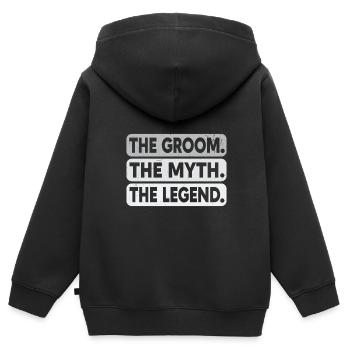 Bräutigam Bachelor Party Unkraut - Kinder Premium Organic Zip Hoodie - Schwarz - Hinten - AI Model Kid Male (0cm)