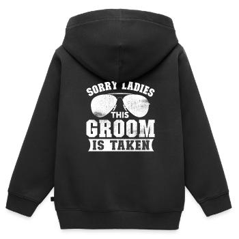 Bräutigam Bachelor Party Unkraut - Kinder Premium Organic Zip Hoodie - Schwarz - Hinten - AI Model Kid Male (0cm)