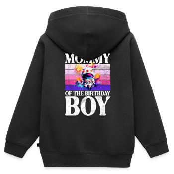 Mutter Des Geburtstagskinders Raum Astronauten - Kinder Premium Organic Zip Hoodie - Schwarz - Hinten - AI Model Kid Male (0cm)