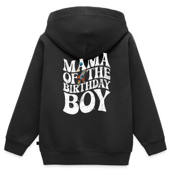 Mutter Des Geburtstagskinders Raum Astronauten - Kinder Premium Organic Zip Hoodie - Schwarz - Hinten - AI Model Kid Male (0cm)