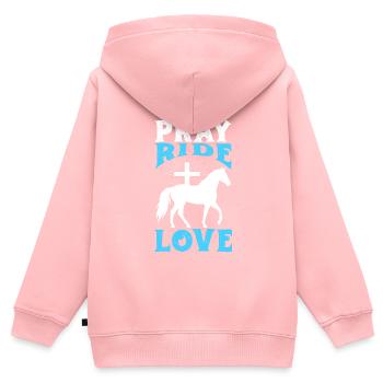 Jesus and Horses Riding Riding - Kids Premium Organic Zip-up Hoodie - rose - Back - AI Model Kid Female (0cm)