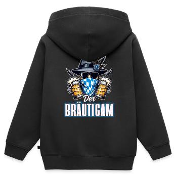 The Groom Funny Bachelor Party - Kids Premium Organic Zip-up Hoodie - black - Back - AI Model Kid Male (0cm)