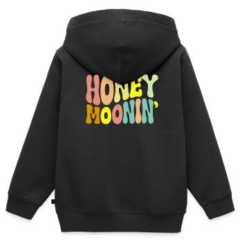Flitterwochen Ehemann Ehefrau Paare Urlaubs - Kinder Premium Organic Zip Hoodie - Schwarz - Hinten - AI Model Kid Male (0cm)