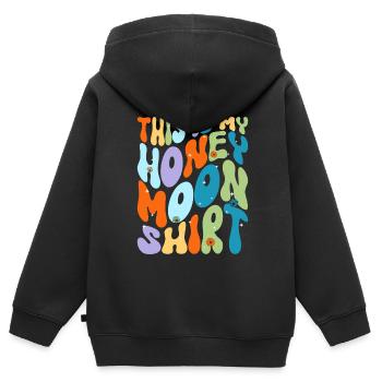 Flitterwochen Ehemann Ehefrau Paare Urlaubs - Kinder Premium Organic Zip Hoodie - Schwarz - Hinten - AI Model Kid Male (0cm)