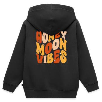 Flitterwochen Ehemann Ehefrau Paare Urlaubs - Kinder Premium Organic Zip Hoodie - Schwarz - Hinten - AI Model Kid Male (0cm)